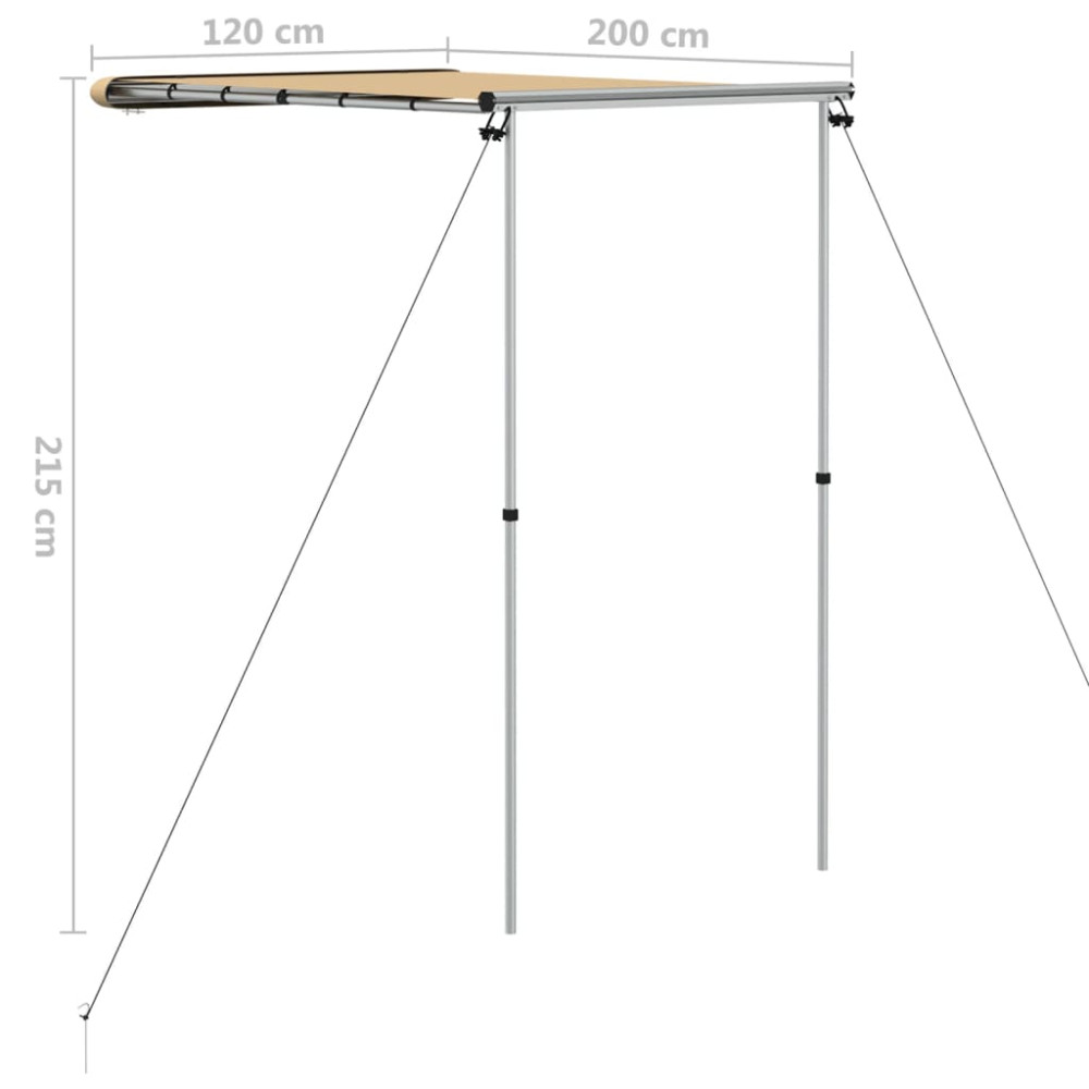 Produktbild för Husvagnsmarkis 1,2x2x2,15 m beige