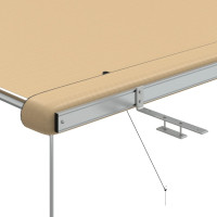 Produktbild för Husvagnsmarkis 2x2,5x2,15 m beige