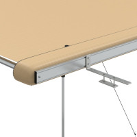 Produktbild för Husvagnsmarkis 2,4x2x2,15 m beige