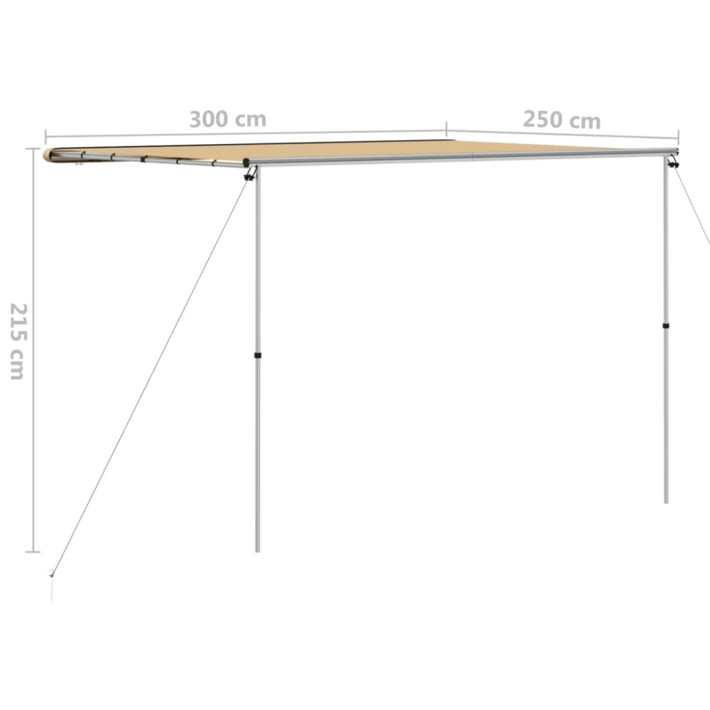 Produktbild för Husvagnsmarkis 3x2,5x2,15 m beige