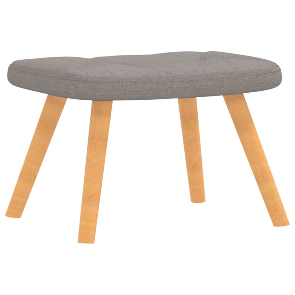 Produktbild för Vilstol med fotpall taupe tyg