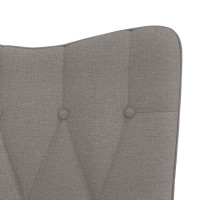 Produktbild för Vilstol med fotpall taupe tyg