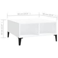 Miniatyr av produktbild för Soffbord vit 60x60x30 cm spånskiva