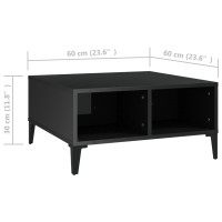 Miniatyr av produktbild för Soffbord svart högglans 60x60x30 cm spånskiva