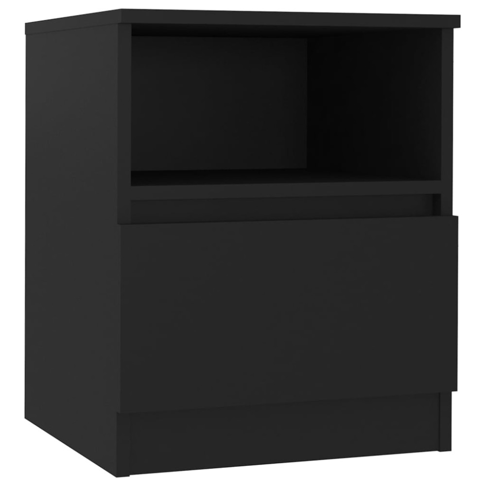 Produktbild för Sängbord 2 st svart 40x40x50 cm konstruerat trä