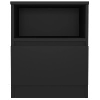 Produktbild för Sängbord 2 st svart 40x40x50 cm konstruerat trä