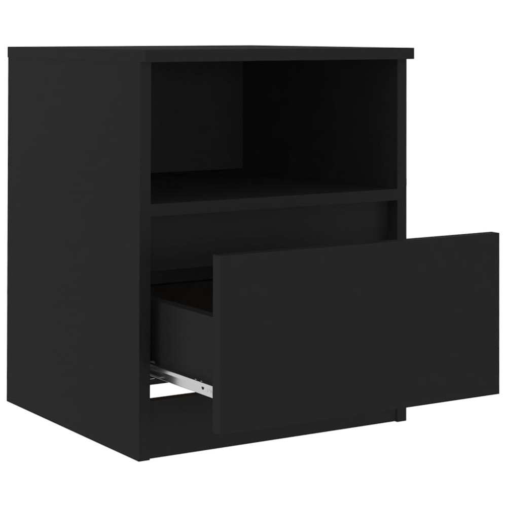 Produktbild för Sängbord 2 st svart 40x40x50 cm konstruerat trä