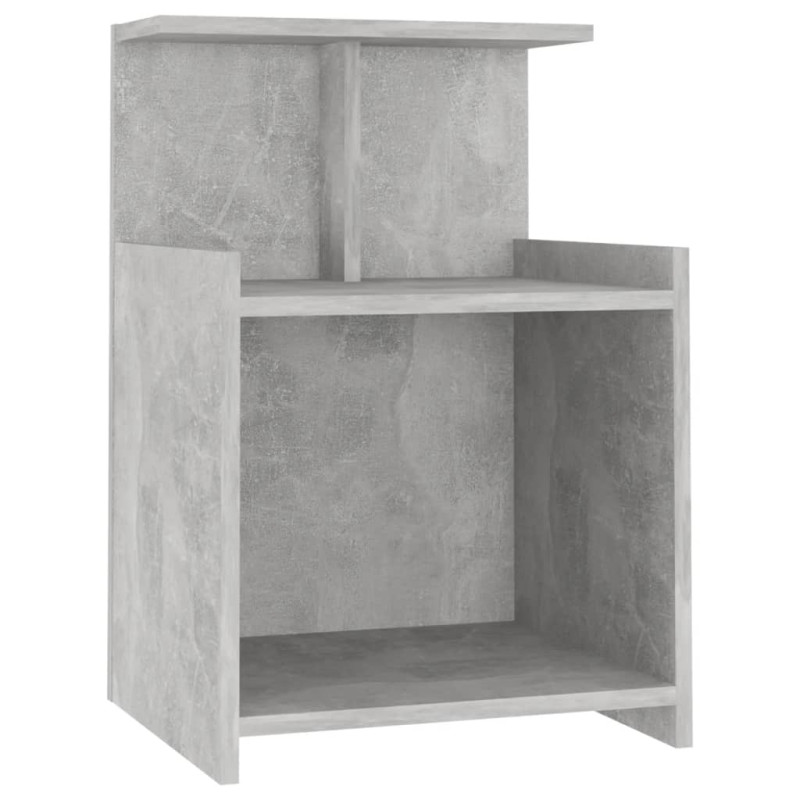 Produktbild för Sängbord 2 st betonggrå 40x35x60 cm konstruerat trä