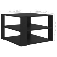 Miniatyr av produktbild för Soffbord svart 60x60x40 cm konstruerat trä