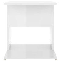 Produktbild för Sidobord vit högglans 45x45x48 cm konstruerat trä