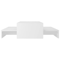 Produktbild för Satsbord vit 100x100x26,5 cm konstruerat trä