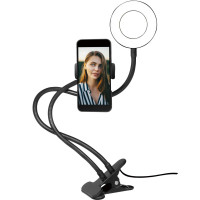 Produktbild för Ring light för smartphone Ø8,5 cm med klämma