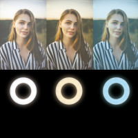 Produktbild för Ring light för smartphone Ø8,5 cm med klämma