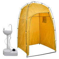 Miniatyr av produktbild för Portabelt campinghandfat med tält 20 L