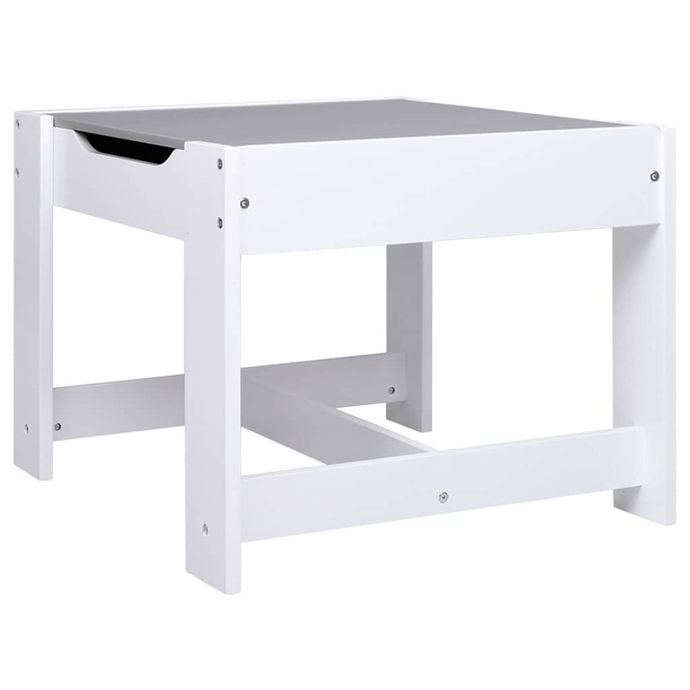 Produktbild för Barnbord med 2 stolar vit MDF