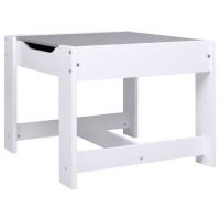 Produktbild för Barnbord med 2 stolar vit MDF