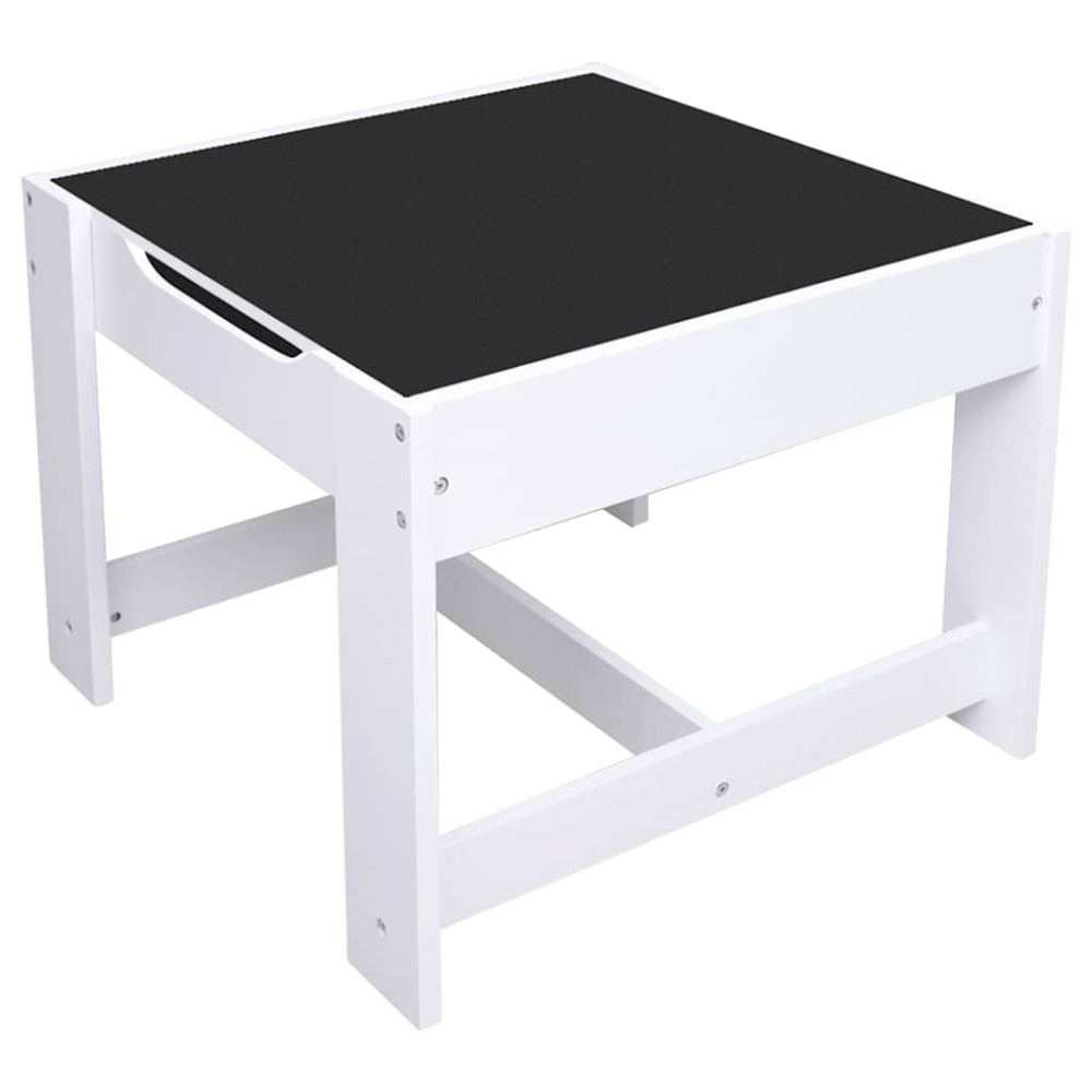 Produktbild för Barnbord med 2 stolar vit MDF