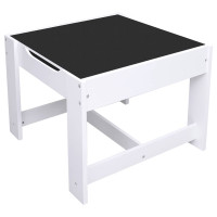 Produktbild för Barnbord med 2 stolar vit MDF