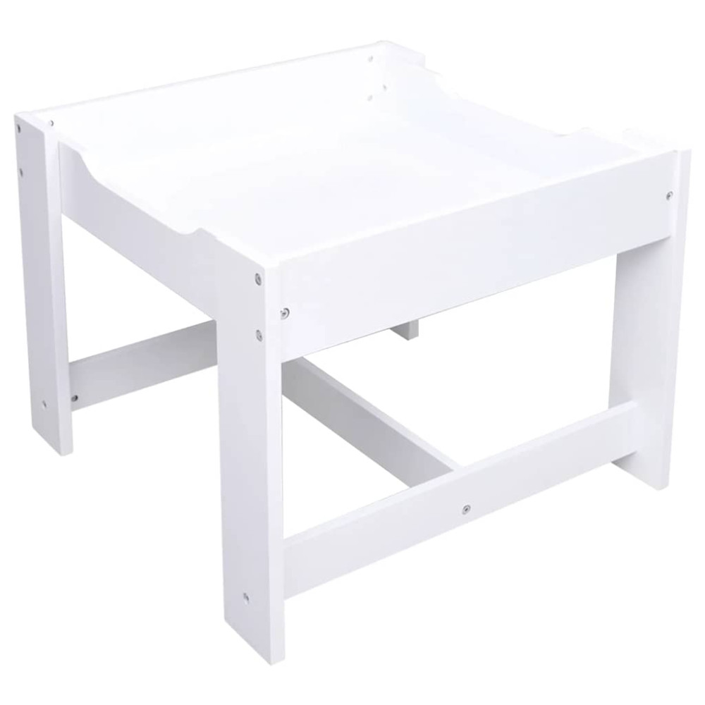 Produktbild för Barnbord med 2 stolar vit MDF