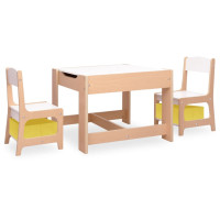 Miniatyr av produktbild för Barnbord med 2 stolar MDF