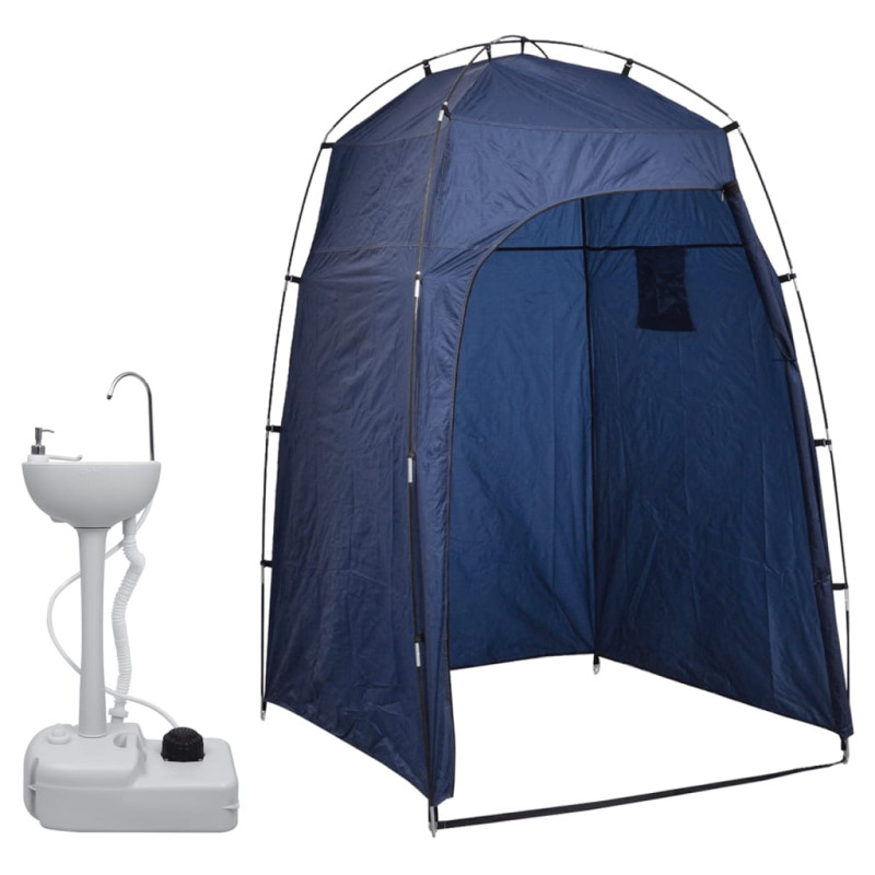 Produktbild för Portabelt campinghandfat med tält 20 L