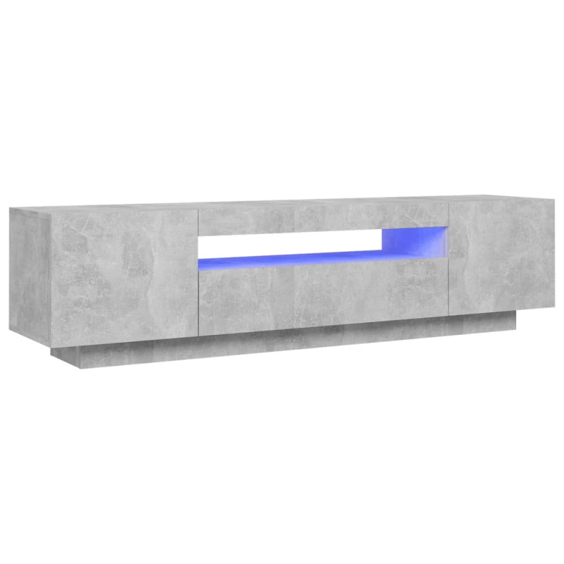 Produktbild för TV-bänk med LED-belysning betonggrå 160x35x40 cm