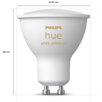 Miniatyr av produktbild för Hue White Ambiance GU10 3-pack