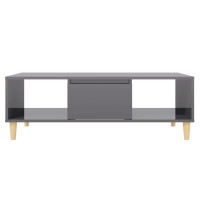 Miniatyr av produktbild för Soffbord grå högglans 103,5x60x35 cm spånskiva