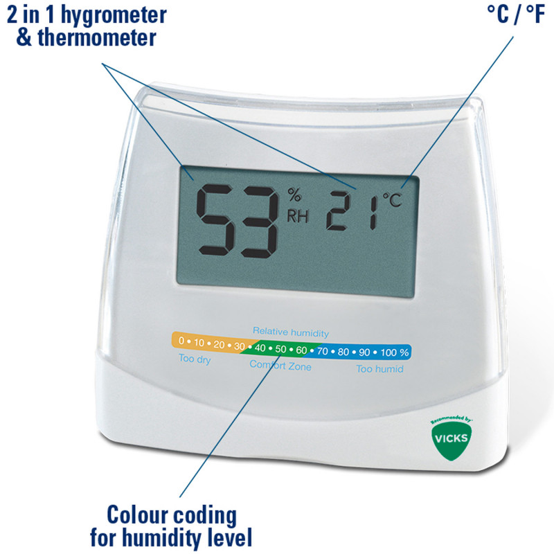 Produktbild för 2 in 1 Hygrometer & Termometer V70