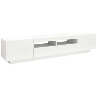 Produktbild för TV-bänk med LED-belysning vit 200x35x40 cm