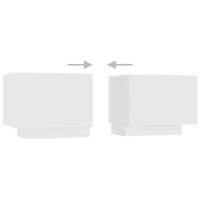 Produktbild för TV-bänk med LED-belysning vit 200x35x40 cm