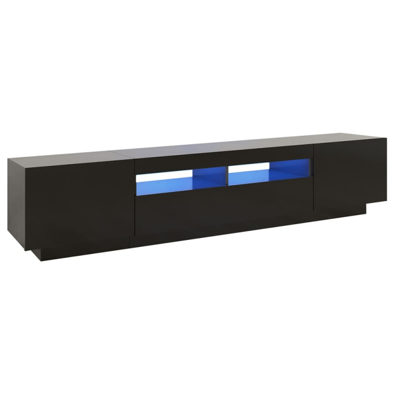 Produktbild för TV-bänk med LED-belysning svart 200x35x40 cm