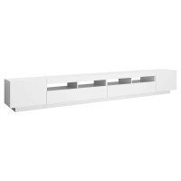 Produktbild för TV-bänk med LED-belysning vit 300x35x40 cm