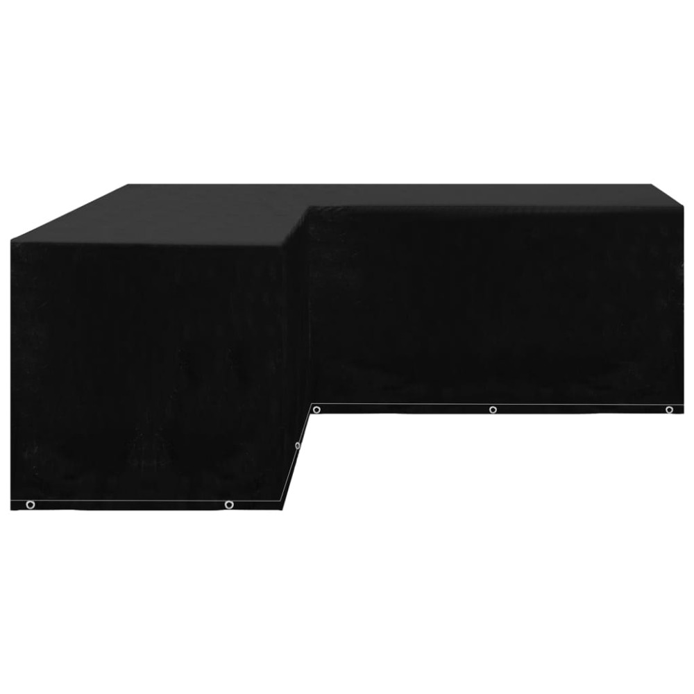 Produktbild för Överdrag för trädgårdsmöbler 2 st L-formade 250x250x90 cm