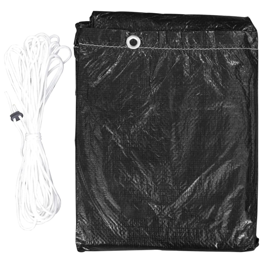 Produktbild för Överdrag för trädgårdsmöbler 2 st 12 öljetter 250x250x70 cm