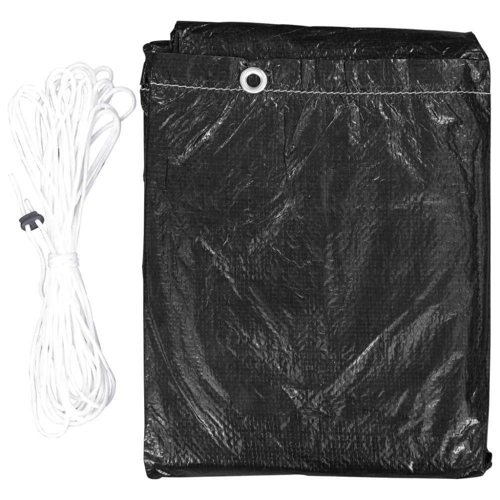 Produktbild för Överdrag för trädgårdsmöbler 2 st 12 öljetter 325x205x90 cm