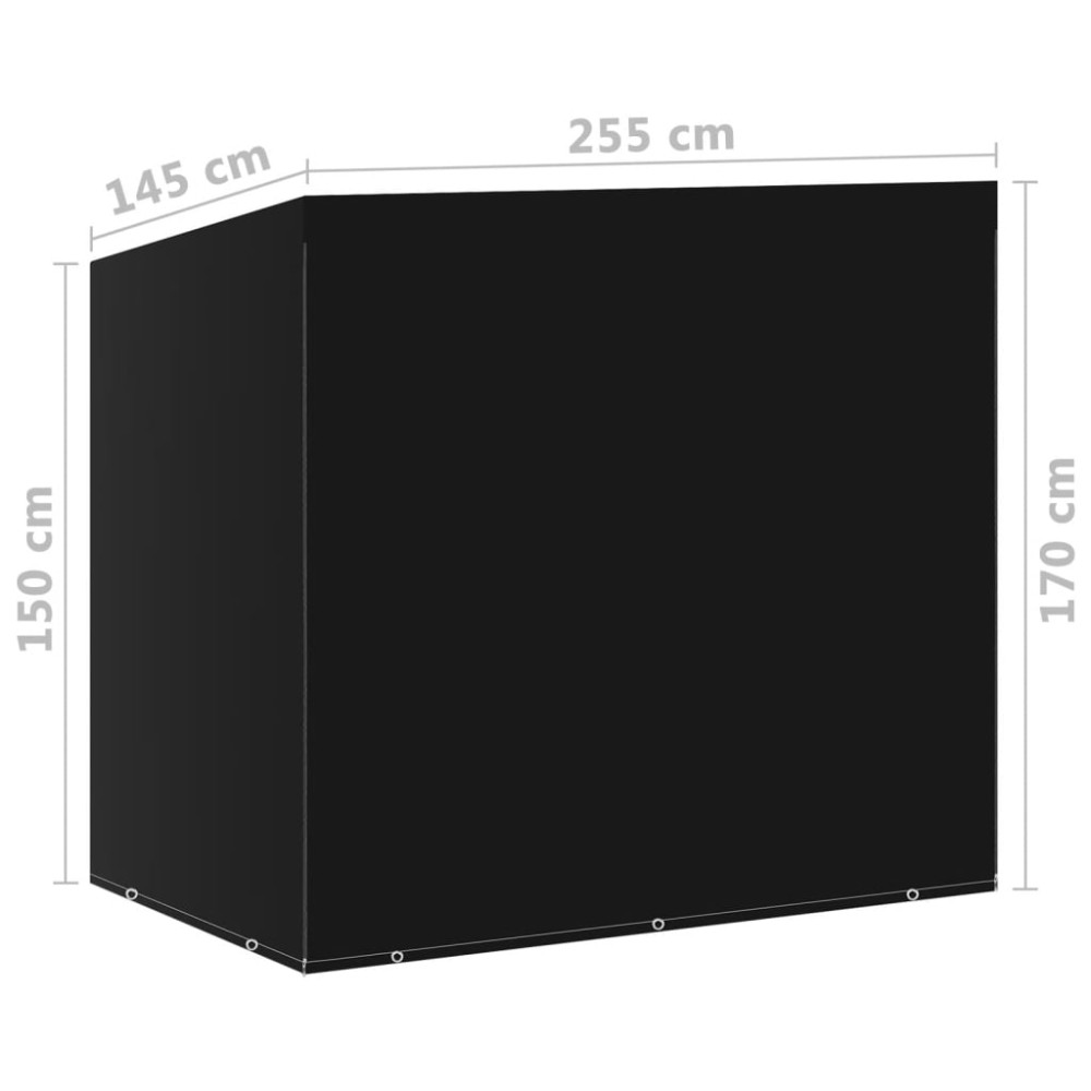 Produktbild för Hammockskydd 2 delar 10 öljetter 2 dragkedjor 255x145x170 cm