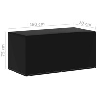 Produktbild för Överdrag för trädgårdsmöbler 2 st 6 öljetter 160x80x75 cm