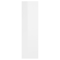 Produktbild för Vägghylla vit högglans 75x16x55 cm konstruerat trä