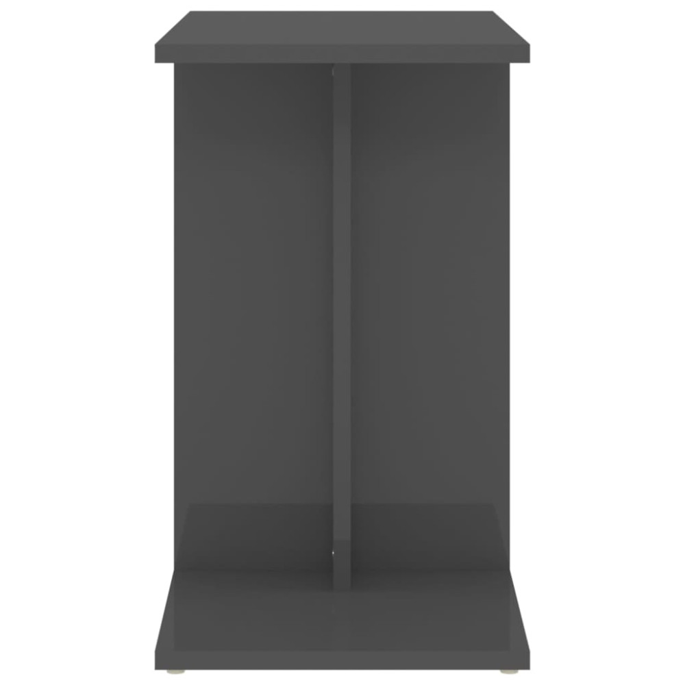 Produktbild för Sidobord grå högglans 50x30x50 cm konstruerat trä