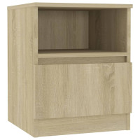 Produktbild för Sängbord sonoma-ek 40x40x50 cm konstruerat trä
