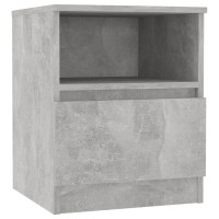 Miniatyr av produktbild för Sängbord betonggrå 40x40x50 cm spånskiva