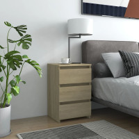 Produktbild för Sängbord sonoma-ek 40x35x62,5 cm konstruerat trä