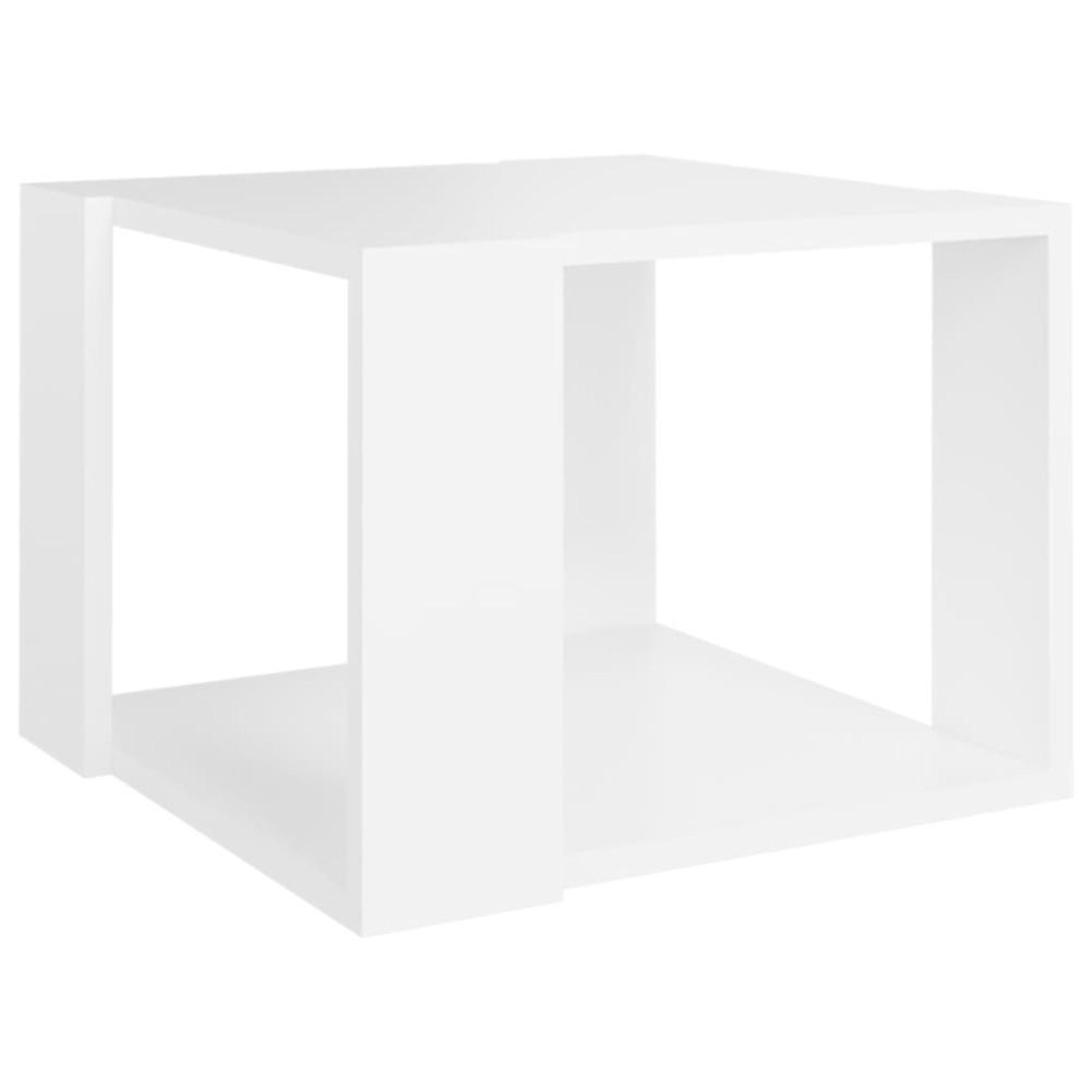 Produktbild för Soffbord vit 40x40x30 cm konstruerat trä