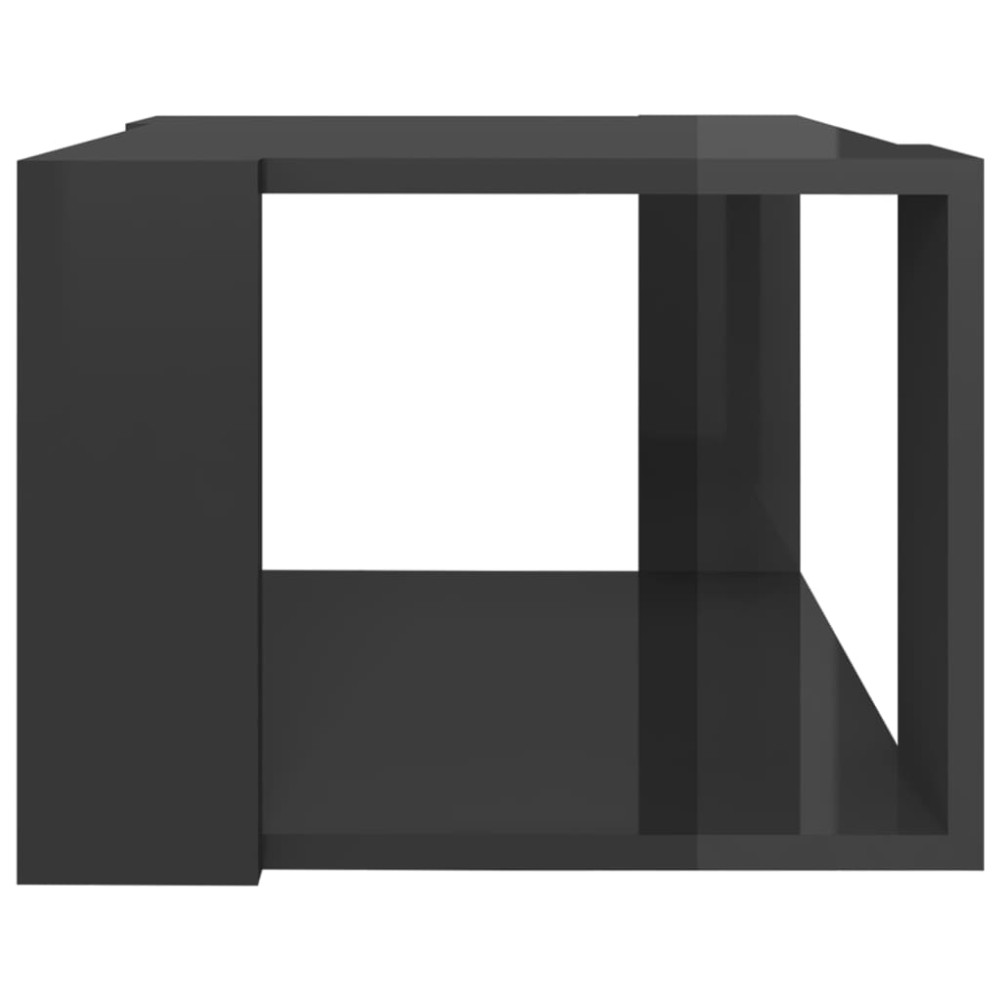 Produktbild för Soffbord grå högglans 40x40x30 cm konstruerat trä