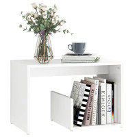 Produktbild för Sidobord vit 59x36x38 cm konstruerat trä
