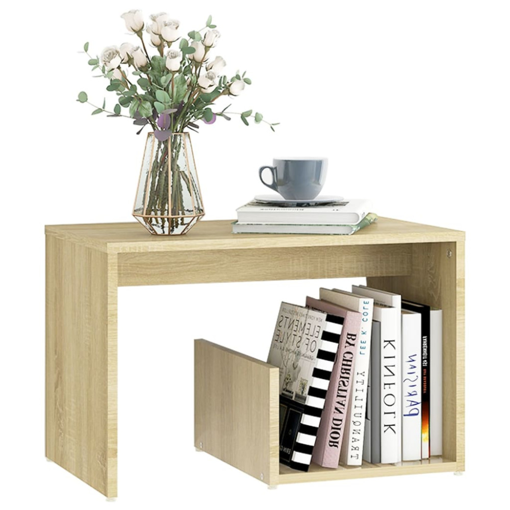 Produktbild för Sidobord sonoma-ek 59x36x38 cm konstruerat trä