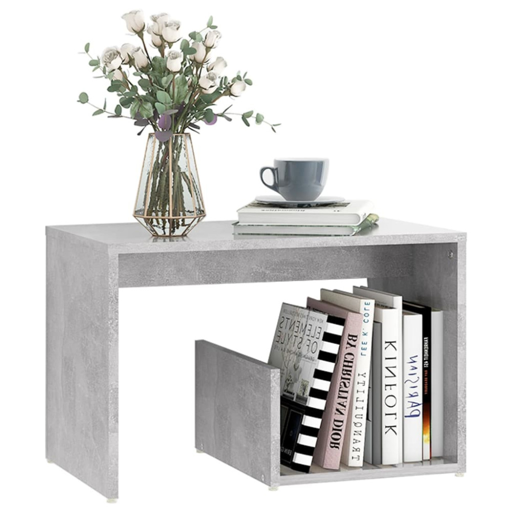 Produktbild för Sidobord betonggrå 59x36x38 cm konstruerat trä