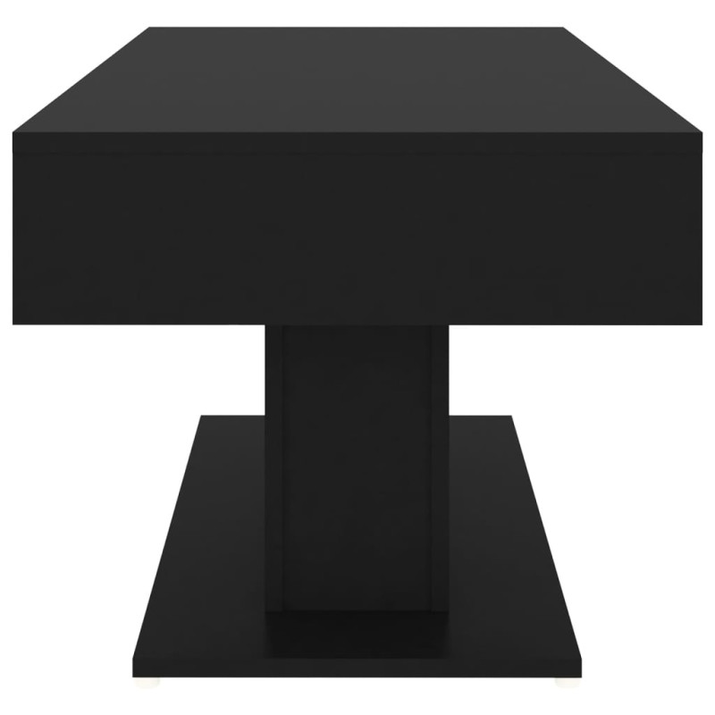 Produktbild för Soffbord svart 96x50x45 cm konstruerat trä