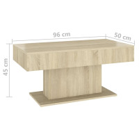 Produktbild för Soffbord sonoma-ek 96x50x45 cm konstruerat trä